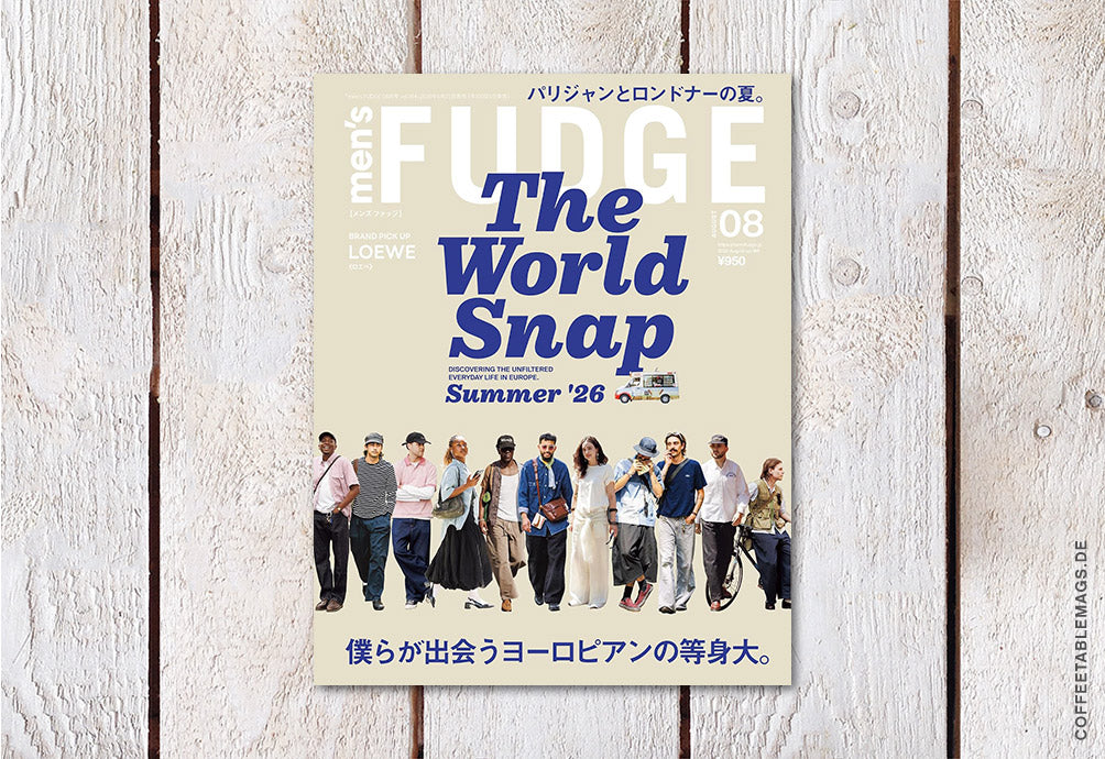 men’s FUDGE – Volume 184: The World Snap (Summer ’26), cover, japanese men’s fashion magazine