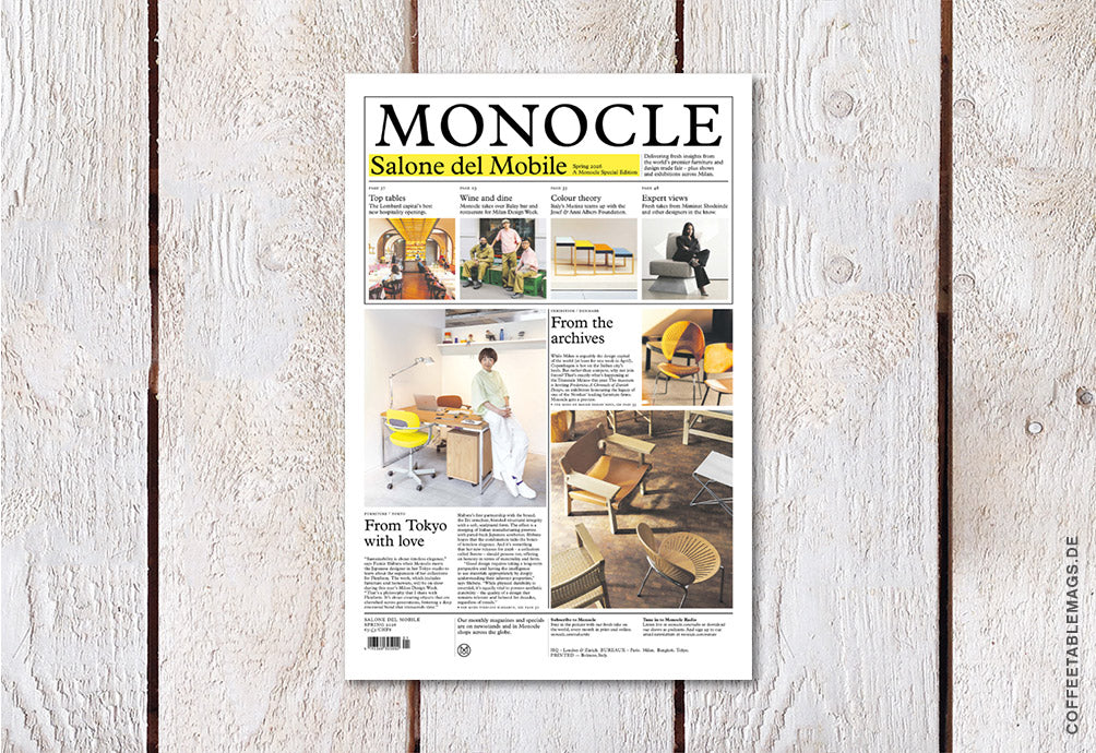 Monocle Salone del Mobile Special 2026, cover, design newspaper